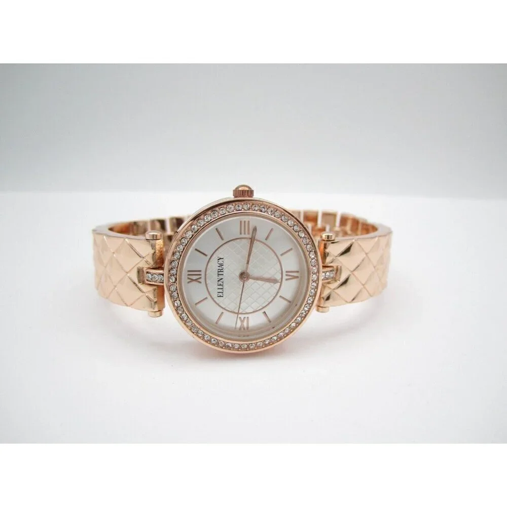 Women Ellen Tracy Quartz WR Analog 30mm Round Watch (H367) 